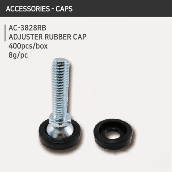 ac 3828rb adjuster rubber cap | leveling adjuster accessory | leantech engineering