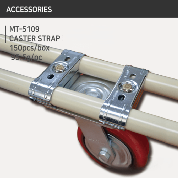 mt 5109 caster support clamp | lean system caster mount | leantech engineering