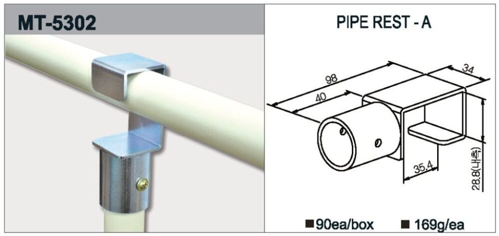 mt 5302 slide pipe mount