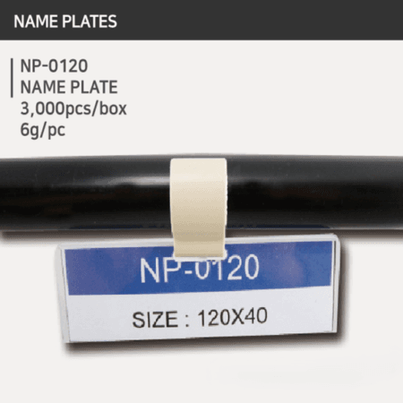clear plastic name plate np 0120