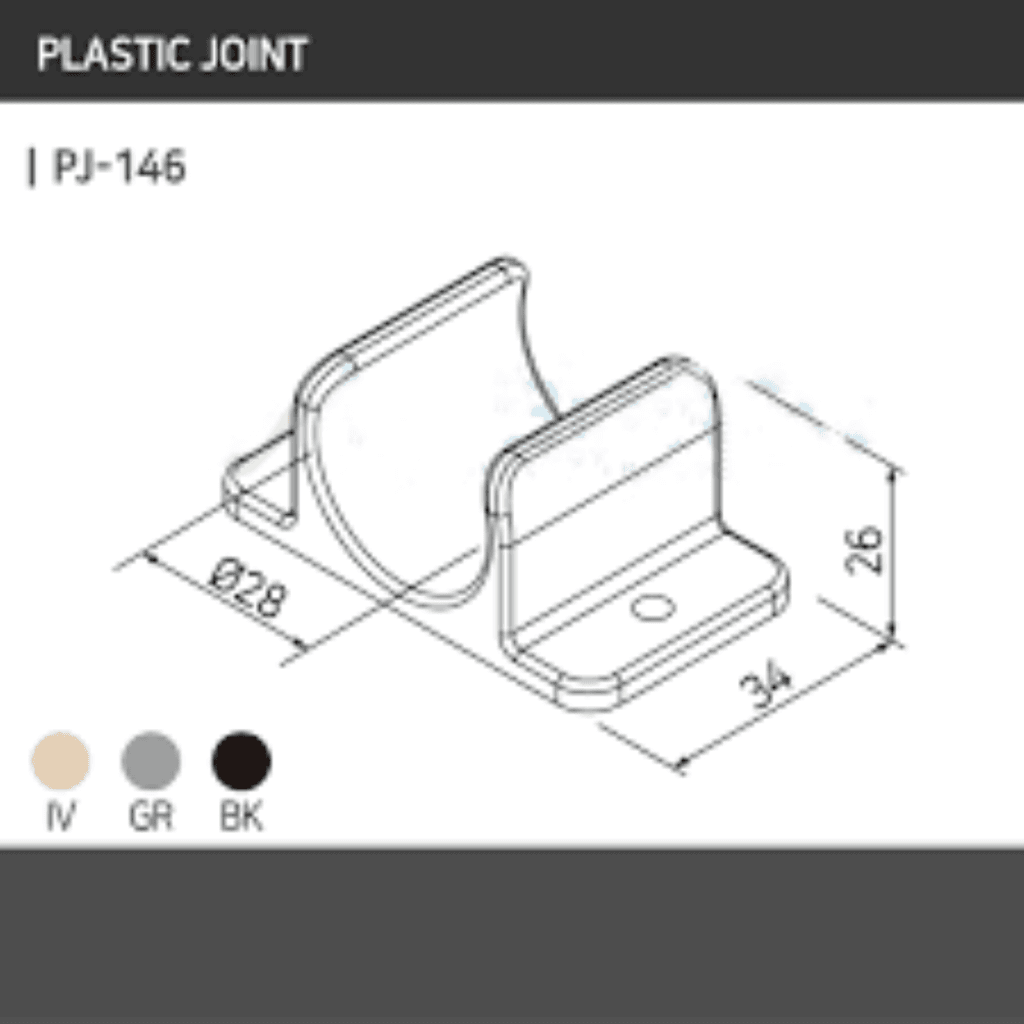 pj 146 iv plastic joint | lean pipe plastic connector for modular systems