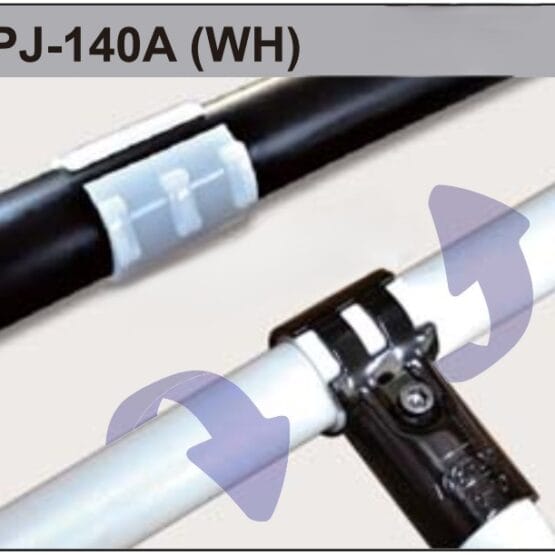 pj 140a wh plastic joint | white lean pipe connector for modular systems