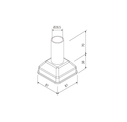 Leanmart qulity industrial product MT-5119S Square Cap
