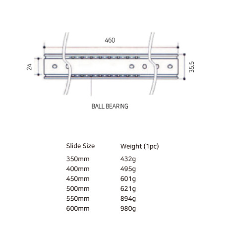 Leanmart qulity industrial product MT-5147 Slide Rail
