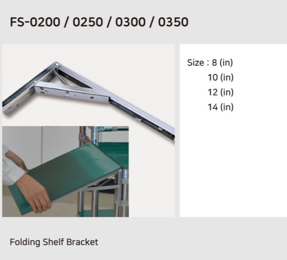 Leanmart qulity industrial product FS Folding Shelf Bracket