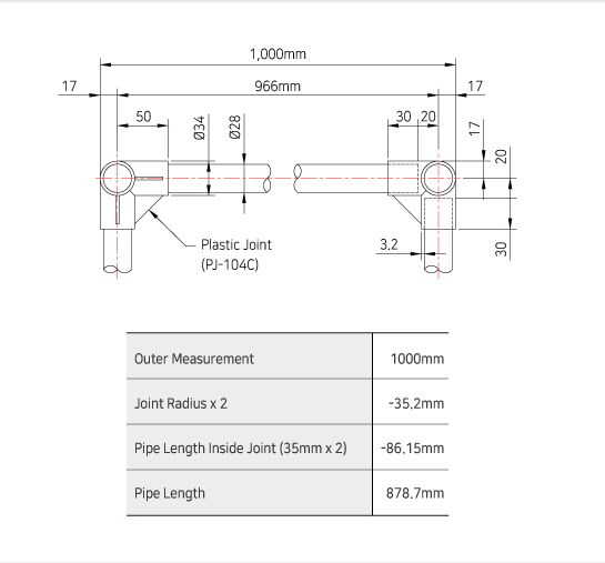 Leanmart qulity industrial product PJ-110C Plastic Joint